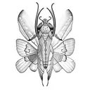 Twin spotted sphinx moth tattoo design idea