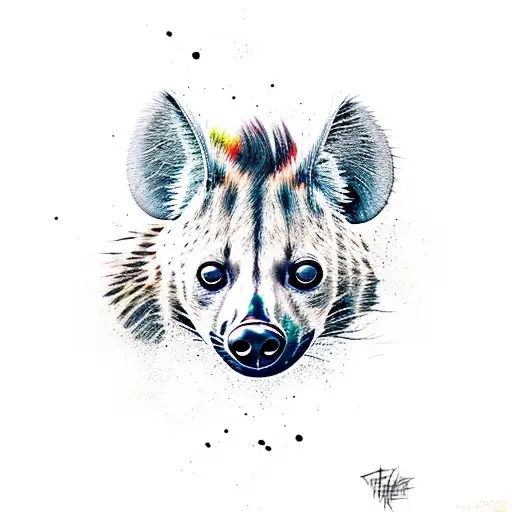 hyena tattoo design idea