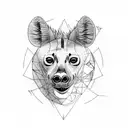 hyena tattoo design idea
