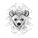 hyena tattoo design idea