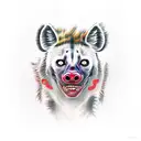 hyena tattoo design idea