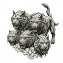 Cerberus greek mythology tattoo design idea