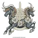 feminine Sagittarius and aries  tattoo design idea