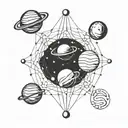 solar system tattoo design idea