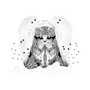 line spread into dots tattoo design idea