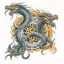 flame of recca 8 flame dragons   tattoo design idea