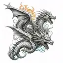 flame of recca 8 flame dragons   tattoo design idea