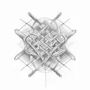 Musical notes intertwined with a DNA double helix tattoo design idea