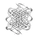 Musical notes intertwined with a DNA double helix tattoo design idea