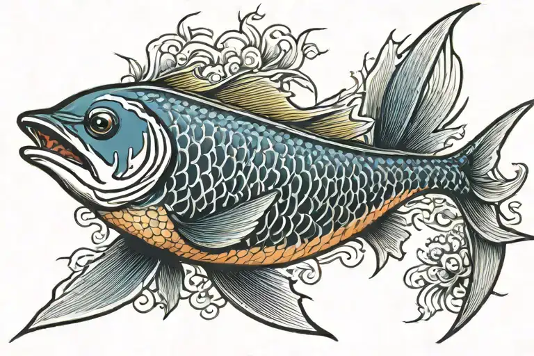 marlin fish tattoo design idea