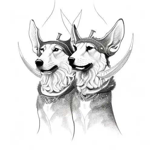 castor and pollux tattoo design idea