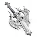 sword in stone  tattoo design idea