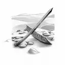 sword in stone  tattoo design idea