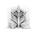 sword in stone  tattoo design idea