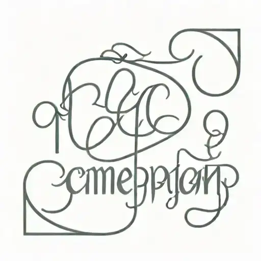 Name "Concepcion" in ambigram font tattoo design idea