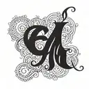 Name "Concepcion" in ambigram font tattoo design idea