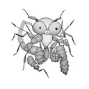 Hiking Ant tattoo design idea