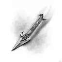 curved dagger tattoo design idea