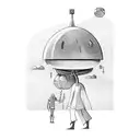 alien abducting a man  tattoo design idea