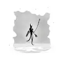 alien abducting a man  tattoo design idea