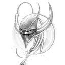alien abduction  tattoo design idea