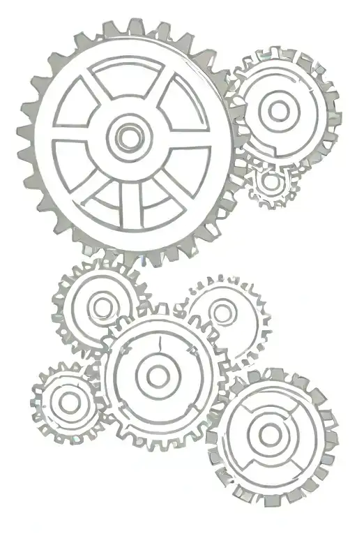gears motorcycle chain initials N G A tattoo design idea