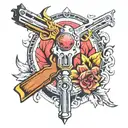 gun tattoo design idea