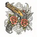 gun tattoo design idea