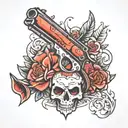 gun tattoo design idea