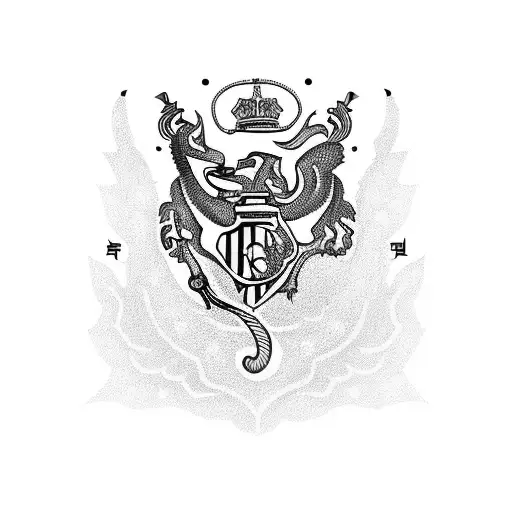Escudo Atletico de Madrid tattoo design idea