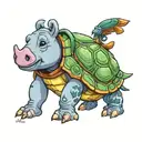 Eeyore in turtle shell tattoo design idea