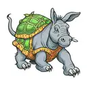 Eeyore with turtle shell  tattoo design idea