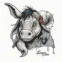 Eeyore  tattoo design idea