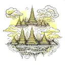 skyline of bangkok tattoo design idea