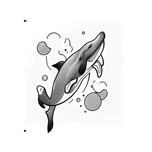 killer whale tattoo design idea