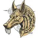 cyborg anubis   tattoo design idea