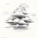 soft clouds tattoo design idea