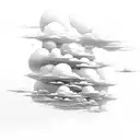 soft clouds tattoo design idea