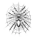 Spider, spider web tattoo design idea