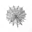 Spider, spider web tattoo design idea