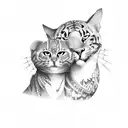 mom and son tattoo design idea