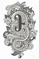 Design Elements:  	1.	Bold Number 8: 	•	Font: Sleek and elegant, perhaps with a slight flourish to give it a stylish app tattoo design idea