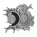 aphex twin logo and half life logo  tattoo design idea