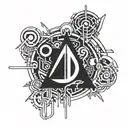 aphex twin logo and half life logo  tattoo design idea