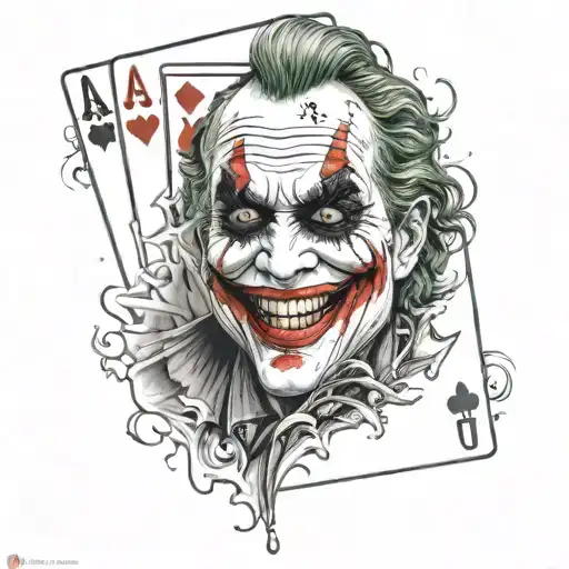 joker card joker tattoo design idea