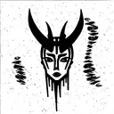 Demon,full Black eyes, only eyes, only Black, without face tattoo design idea