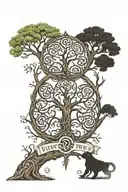 family tree irish tribal symbols tattoo design idea