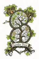 family tree irish tribal symbols tattoo design idea