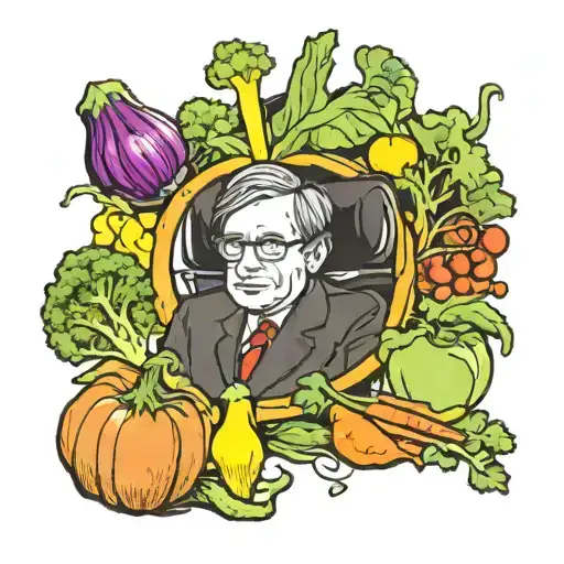 steven hawking as a vegetable tattoo design idea