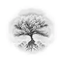 willow tree mandala tattoo design idea